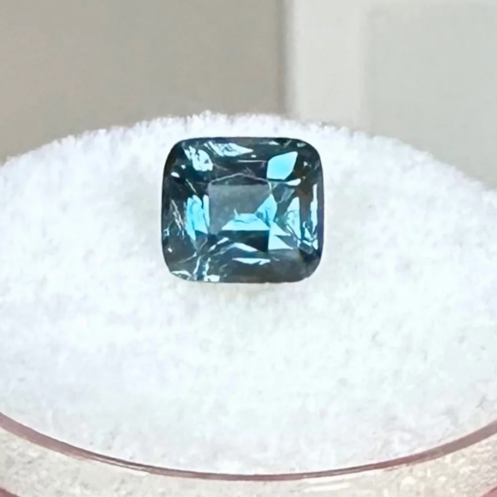 💙 HISTORIC BURMA 1.57ct Cobalt Blue Spinel ✨ Rare Cushion Gem